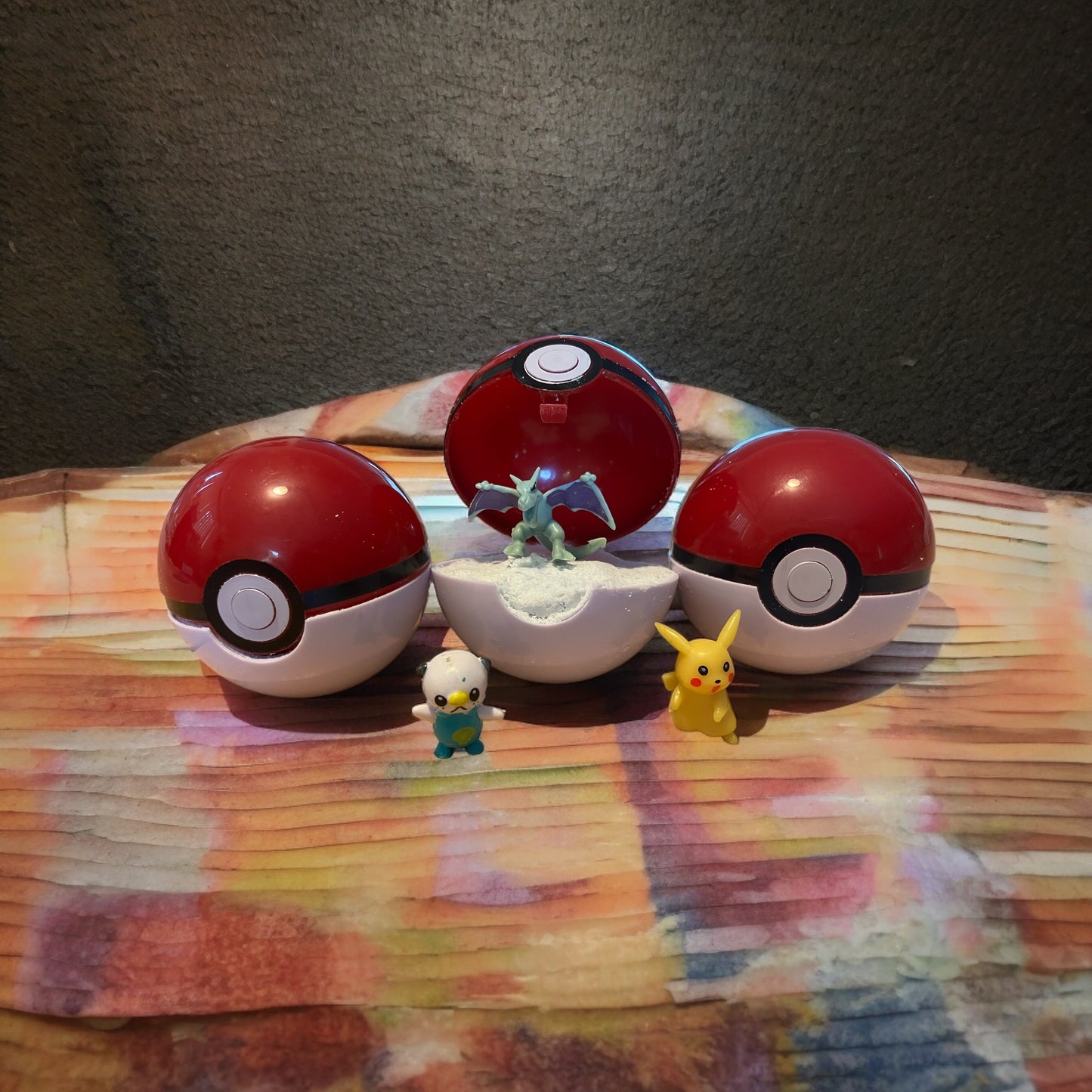 Pokémon Ball with two figures