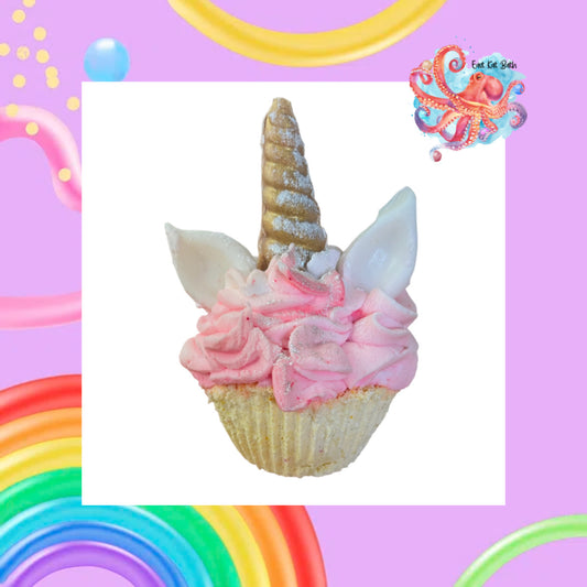 Unicorn cupcake bathbomb